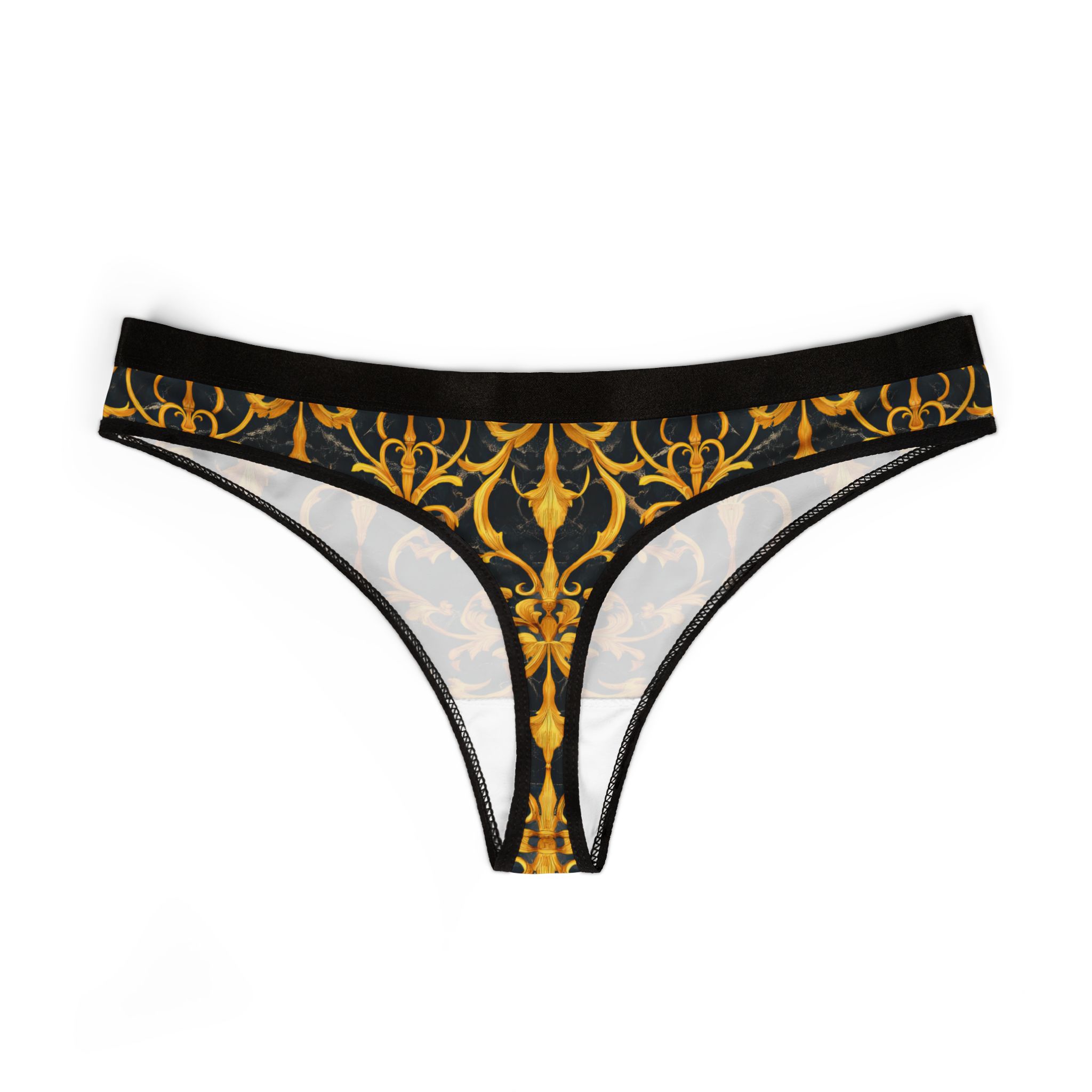 Elegant Floral Women's Thongs - Luxury Lace Undergarments - Image 3