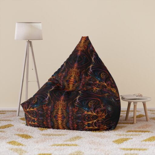 Colorful Abstract Bean Bag Chair Cover for Cozy Living Spaces