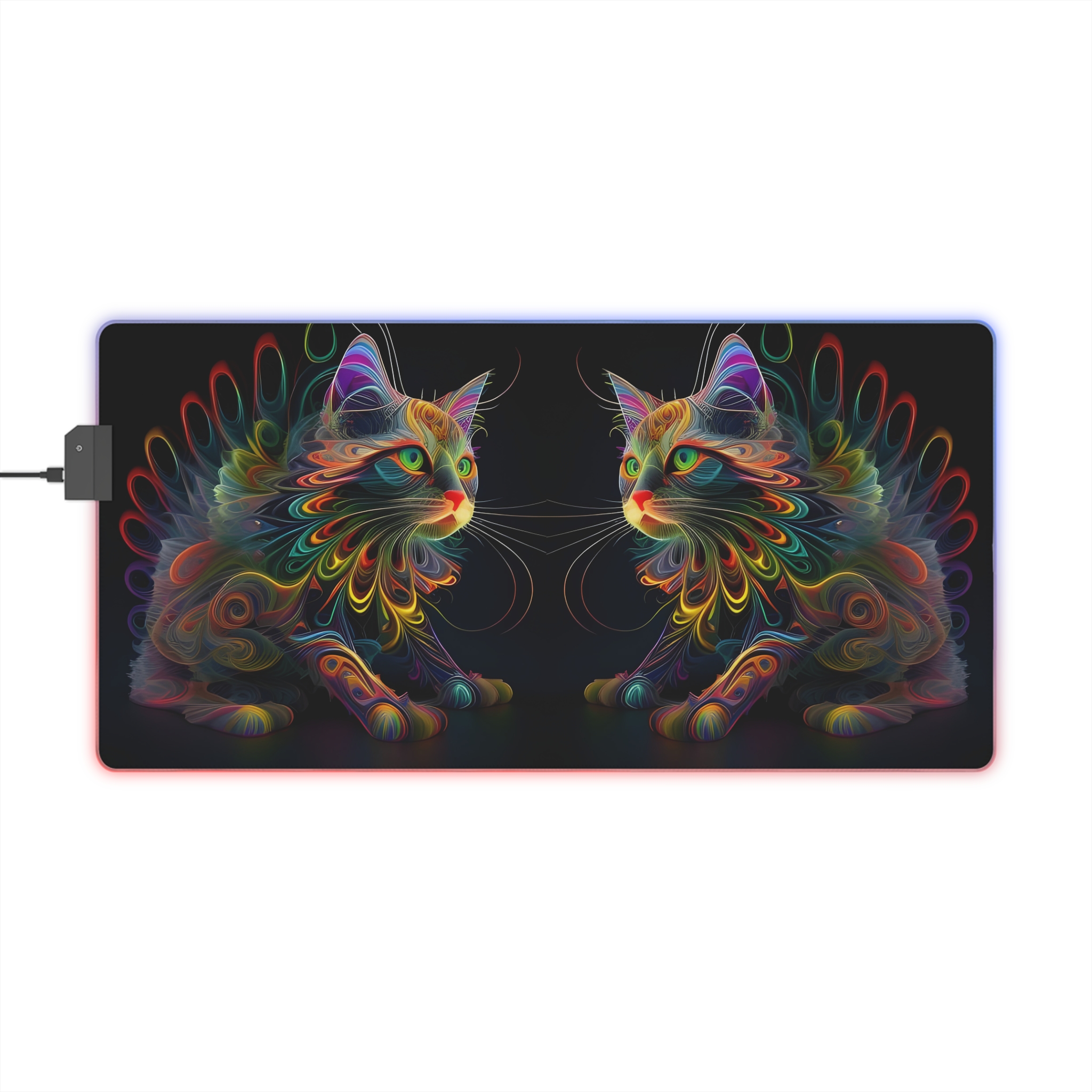 House of Trippers Playful Kitty LED Gaming Mouse Pad (Kitty wanna play)