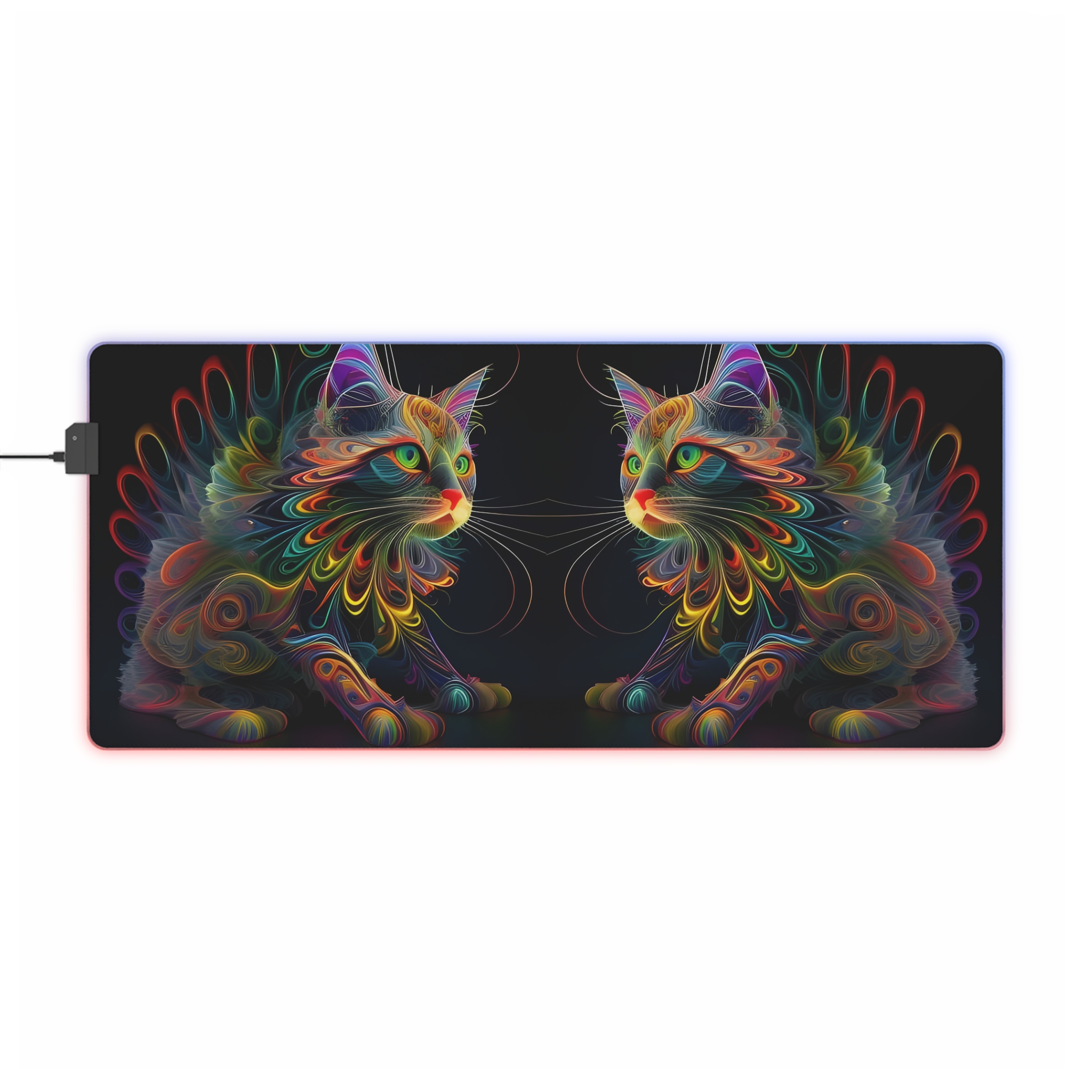 House of Trippers Playful Kitty LED Gaming Mouse Pad (Kitty wanna play) - Image 22