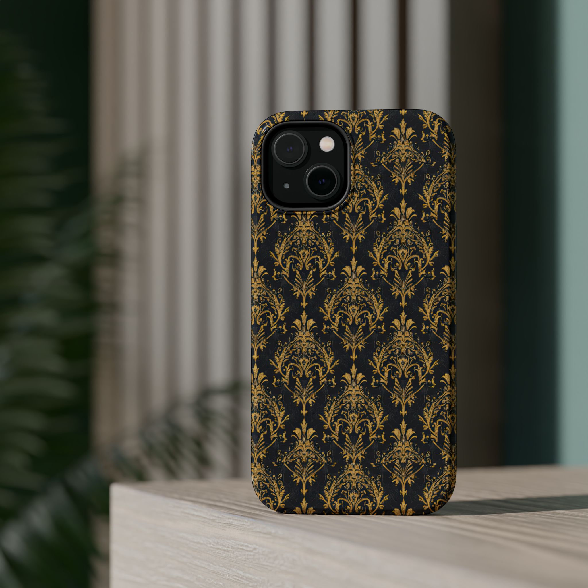 Elegant Gold Floral Magnetic Tough Case - Stylish Protection for Your Phone - Image 8