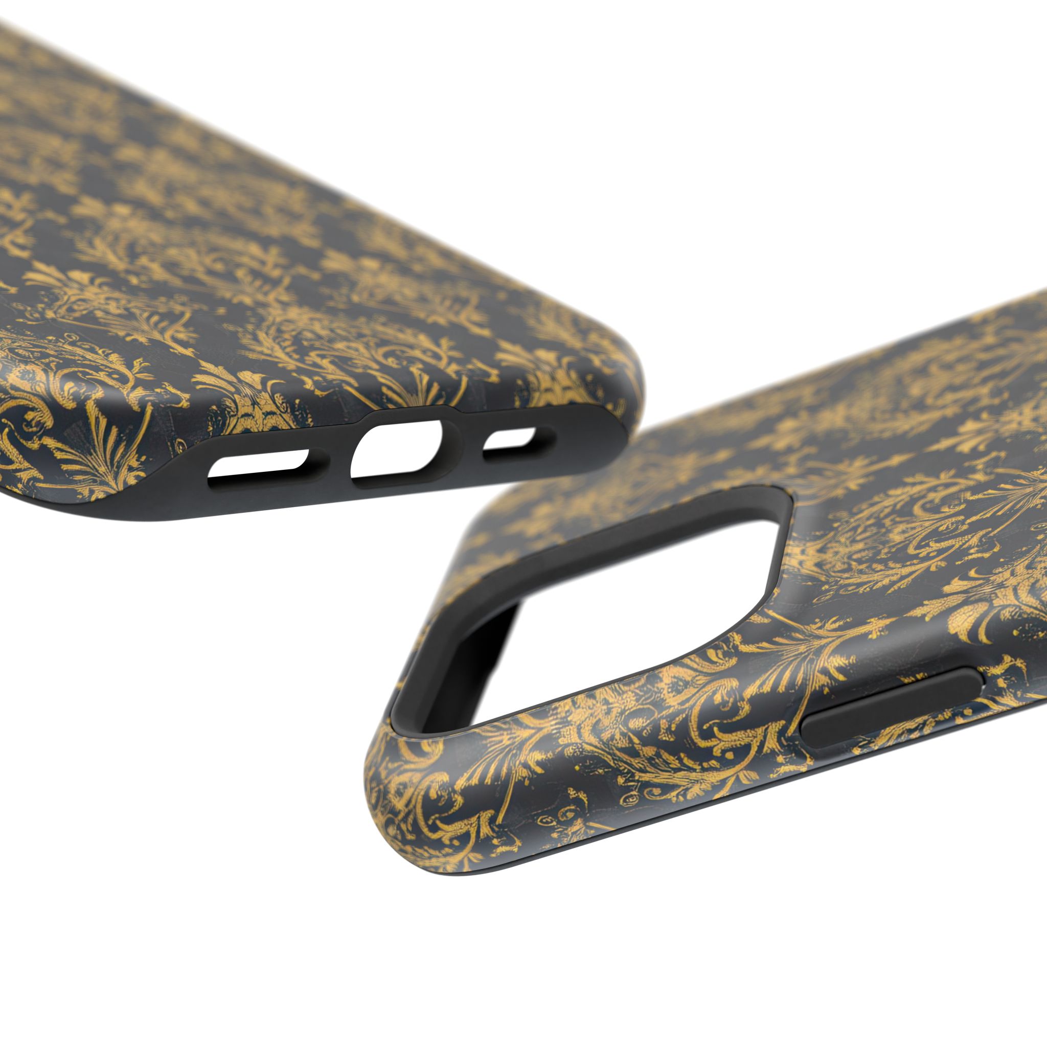 Elegant Gold Floral Magnetic Tough Case - Stylish Protection for Your Phone - Image 128