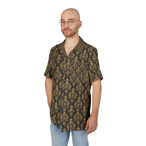 Elegant Unisex Hawaiian Button-Down Shirt - Perfect for Summer Gatherings & Beach Vacations