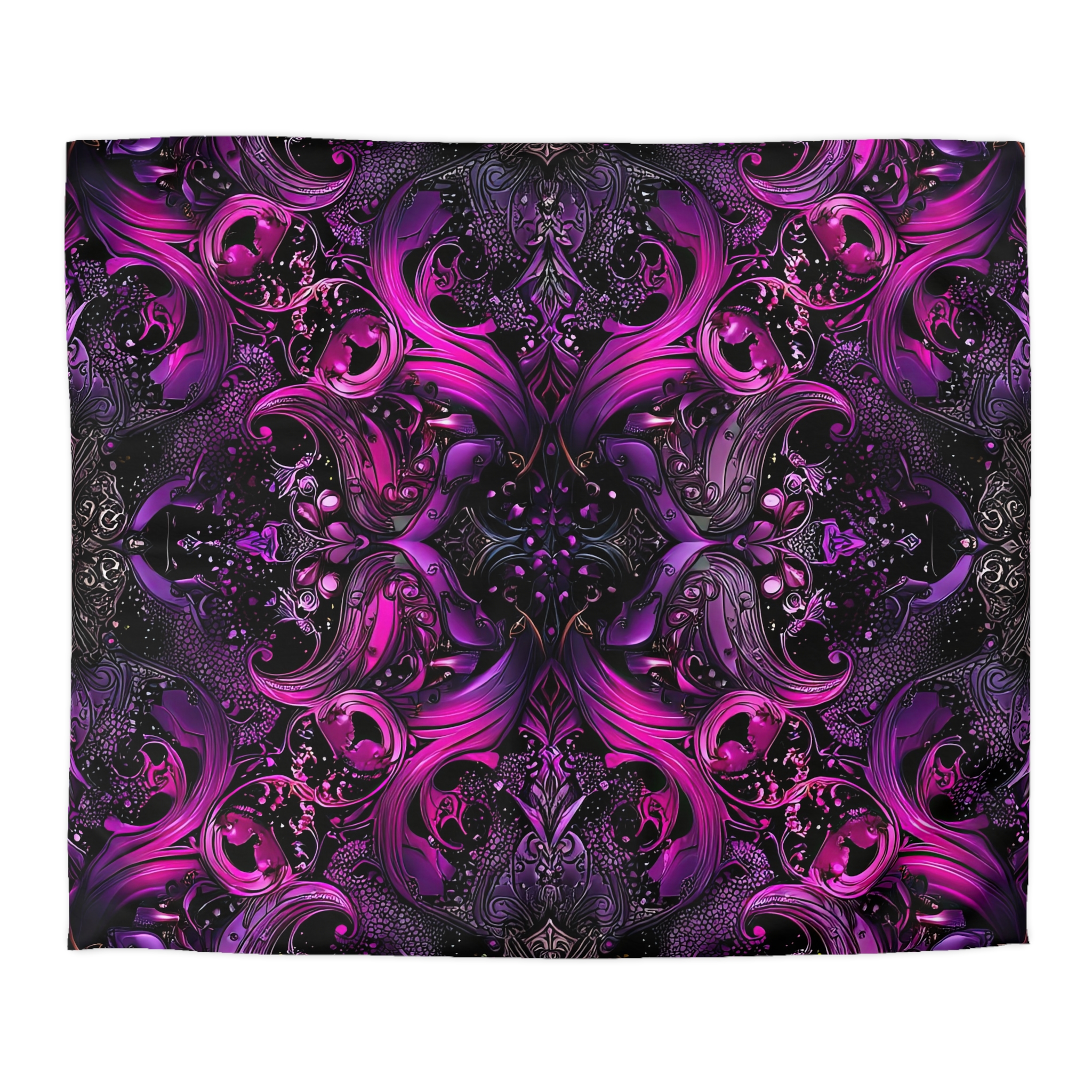 Vibrant Purple Swirl Microfiber Duvet Cover - Luxurious Bedding for a Cozy Home - Image 2