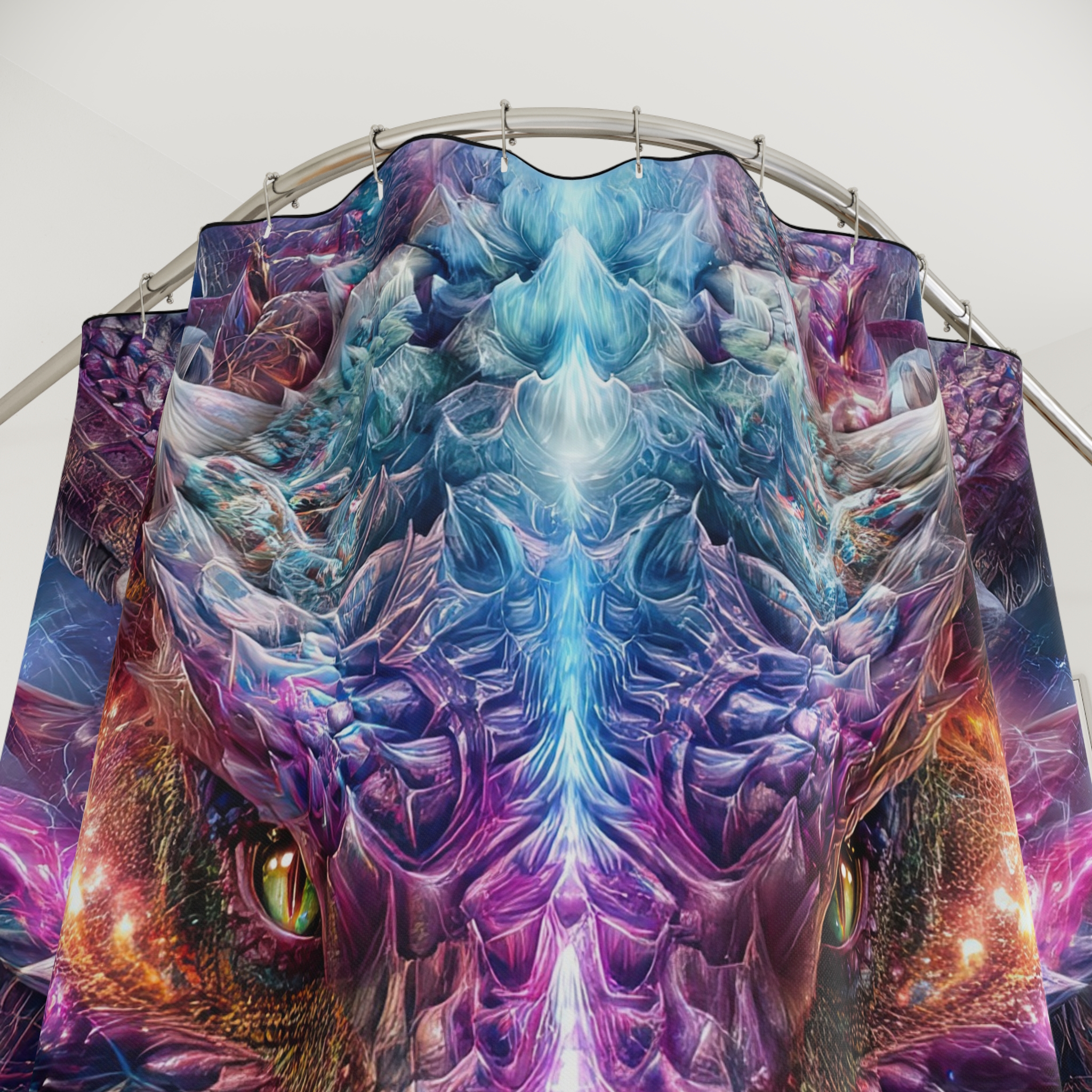 Vibrant Dragon Shower Curtain - Fantasy Home Décor for Bold Spaces - Image 3