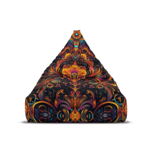 Vibrant Floral Bean Bag Chair Cover - Colorful Home Decor for Relaxation