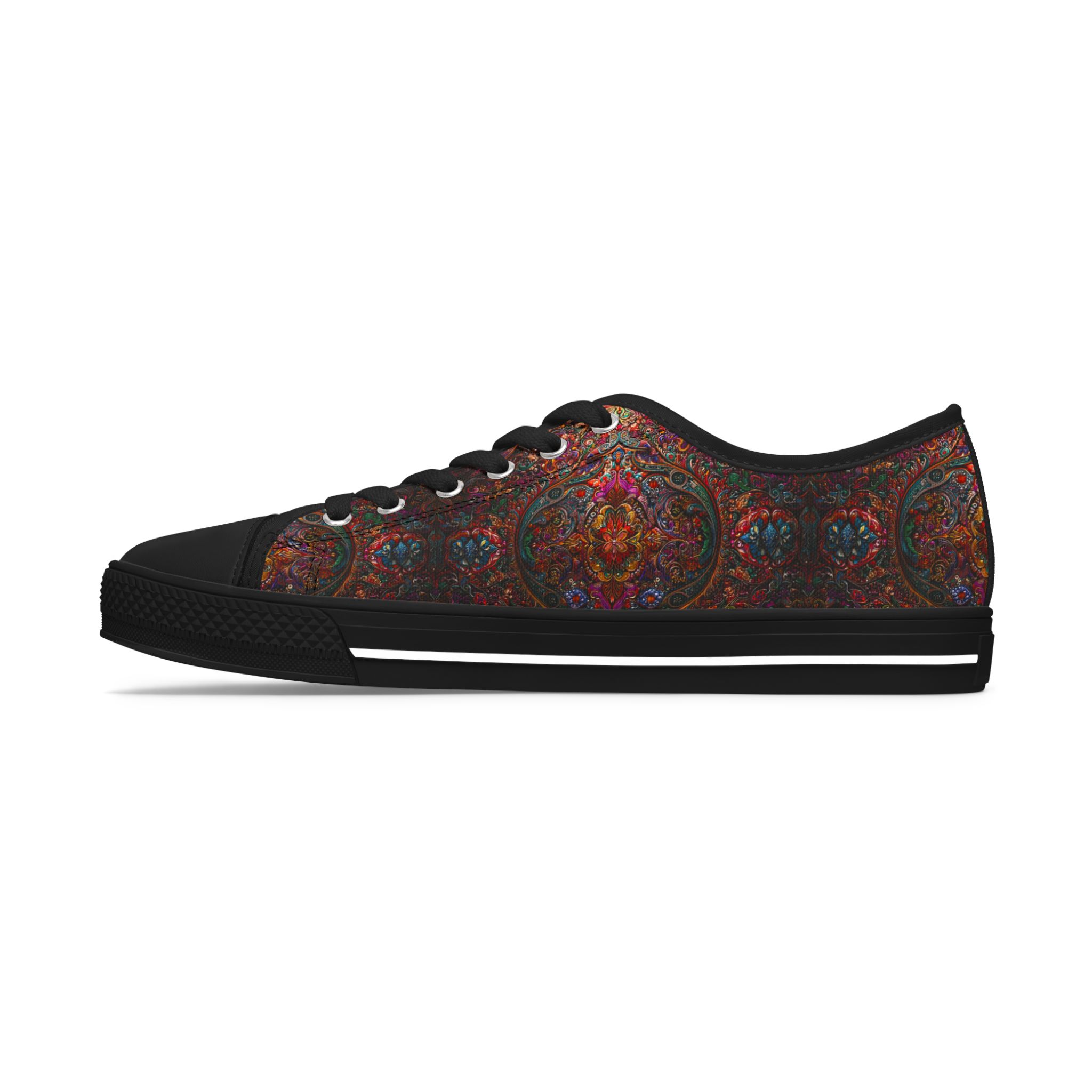 Bohemian Pattern Womens Low Top Sneakers - Stylish & Comfortable Footwear - Image 5