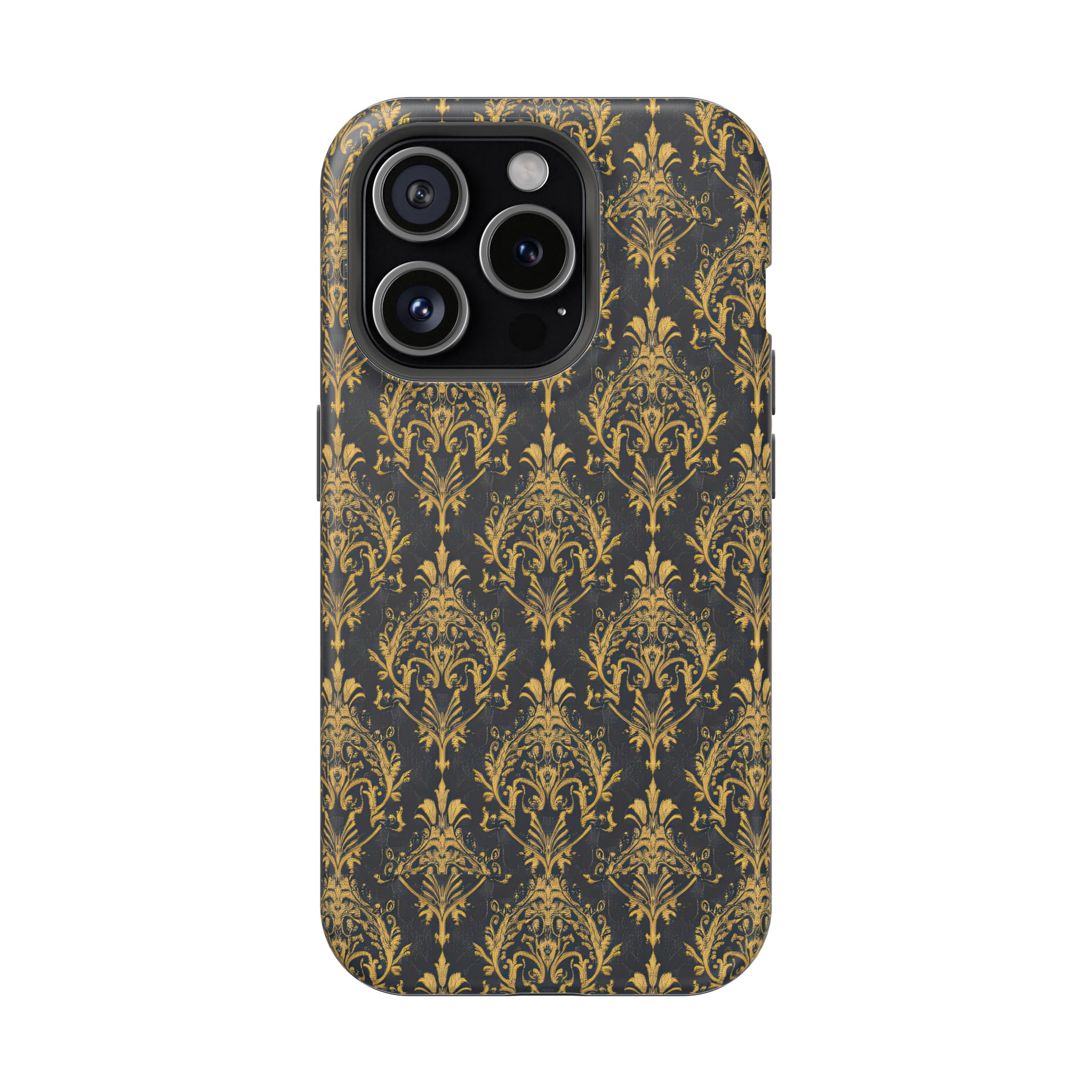 Elegant Gold Floral Magnetic Tough Case - Stylish Protection for Your Phone - Image 81