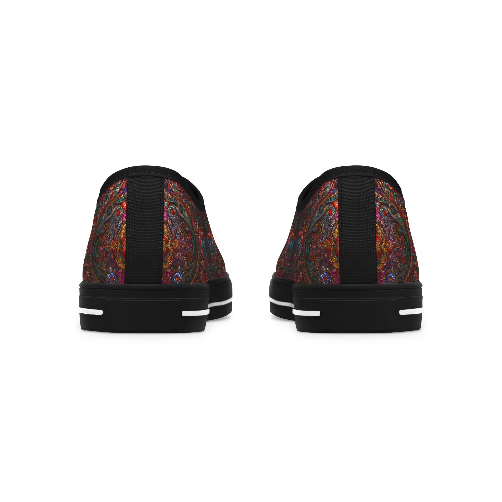 Bohemian Pattern Womens Low Top Sneakers - Stylish & Comfortable Footwear - Image 7