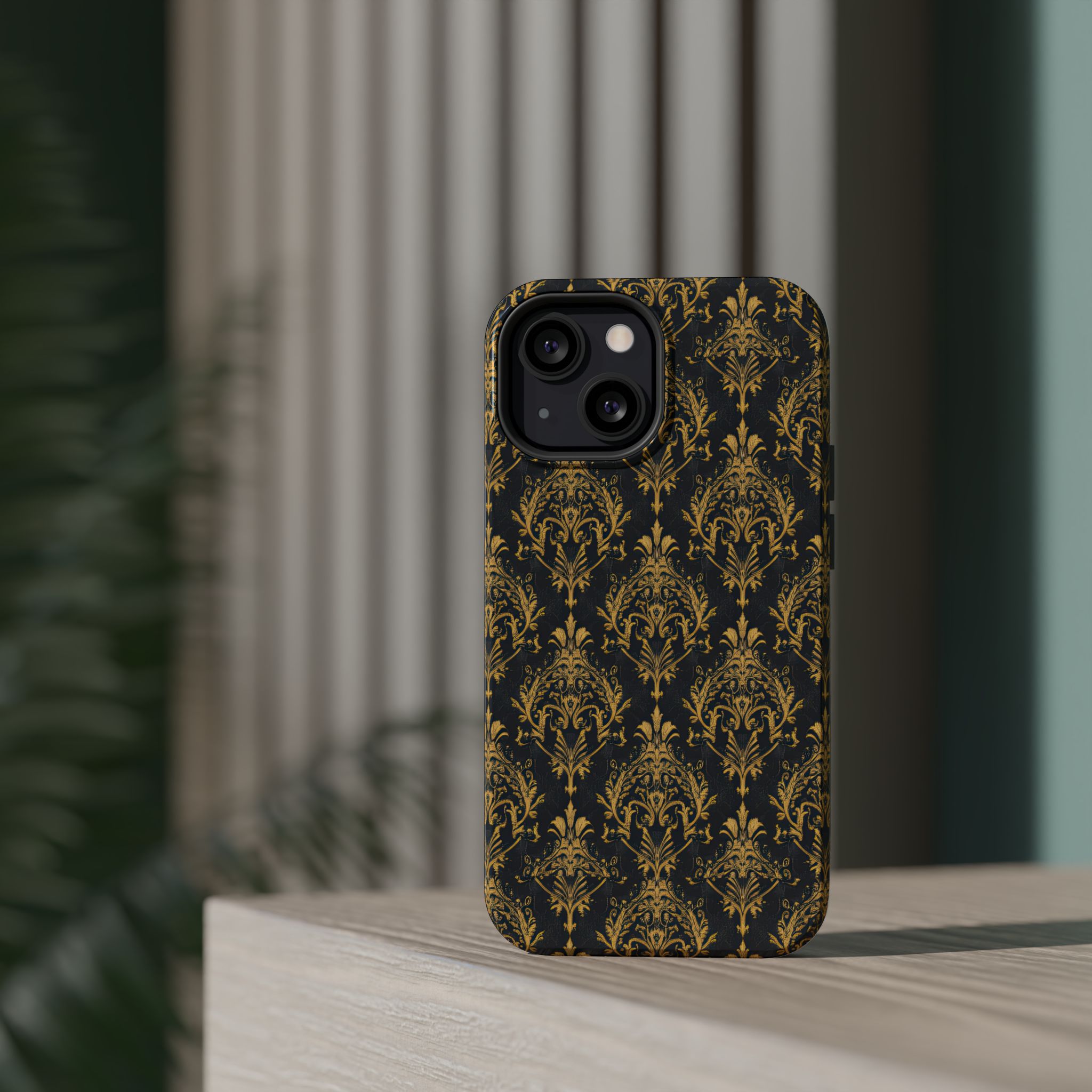Elegant Gold Floral Magnetic Tough Case - Stylish Protection for Your Phone - Image 48