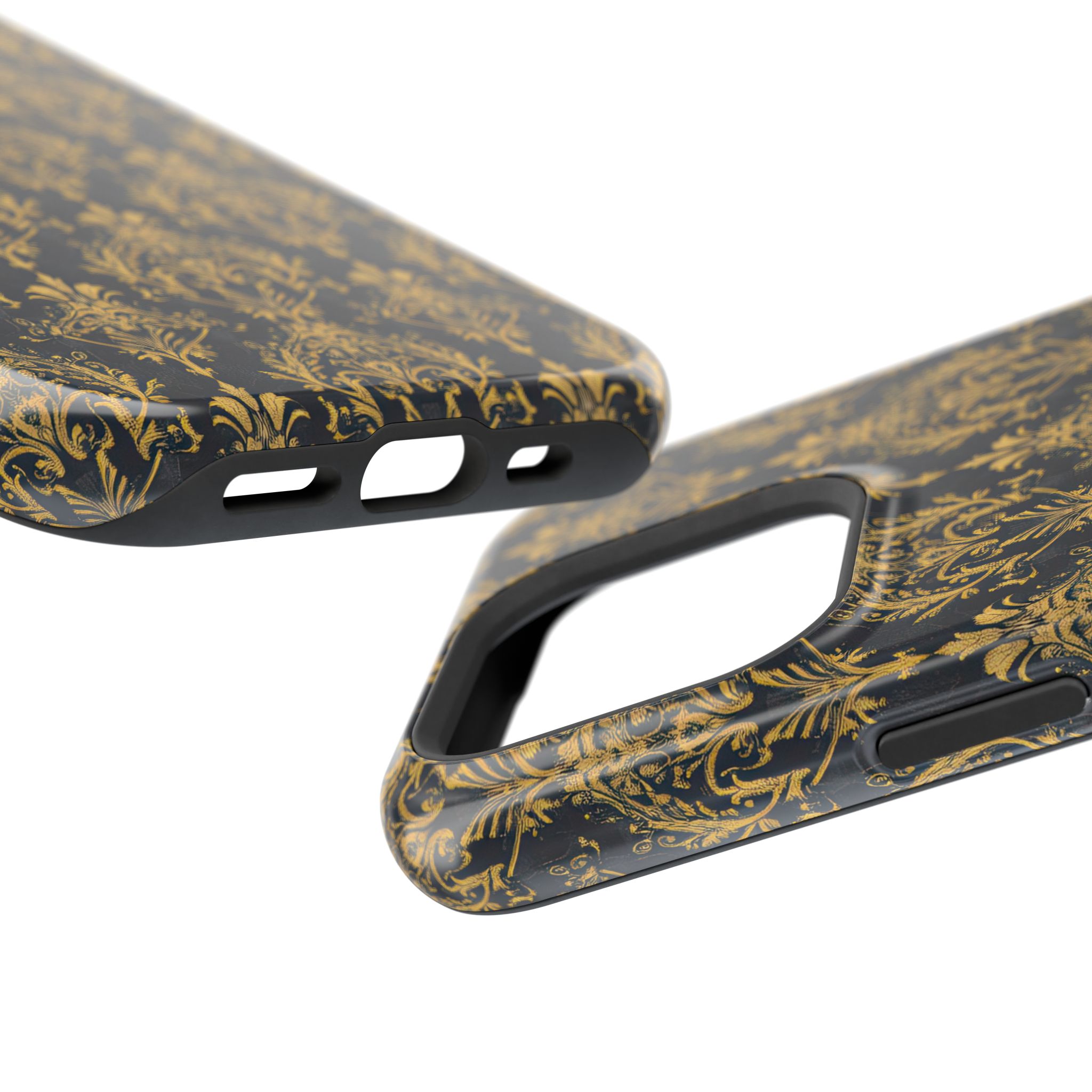 Elegant Gold Floral Magnetic Tough Case - Stylish Protection for Your Phone - Image 120