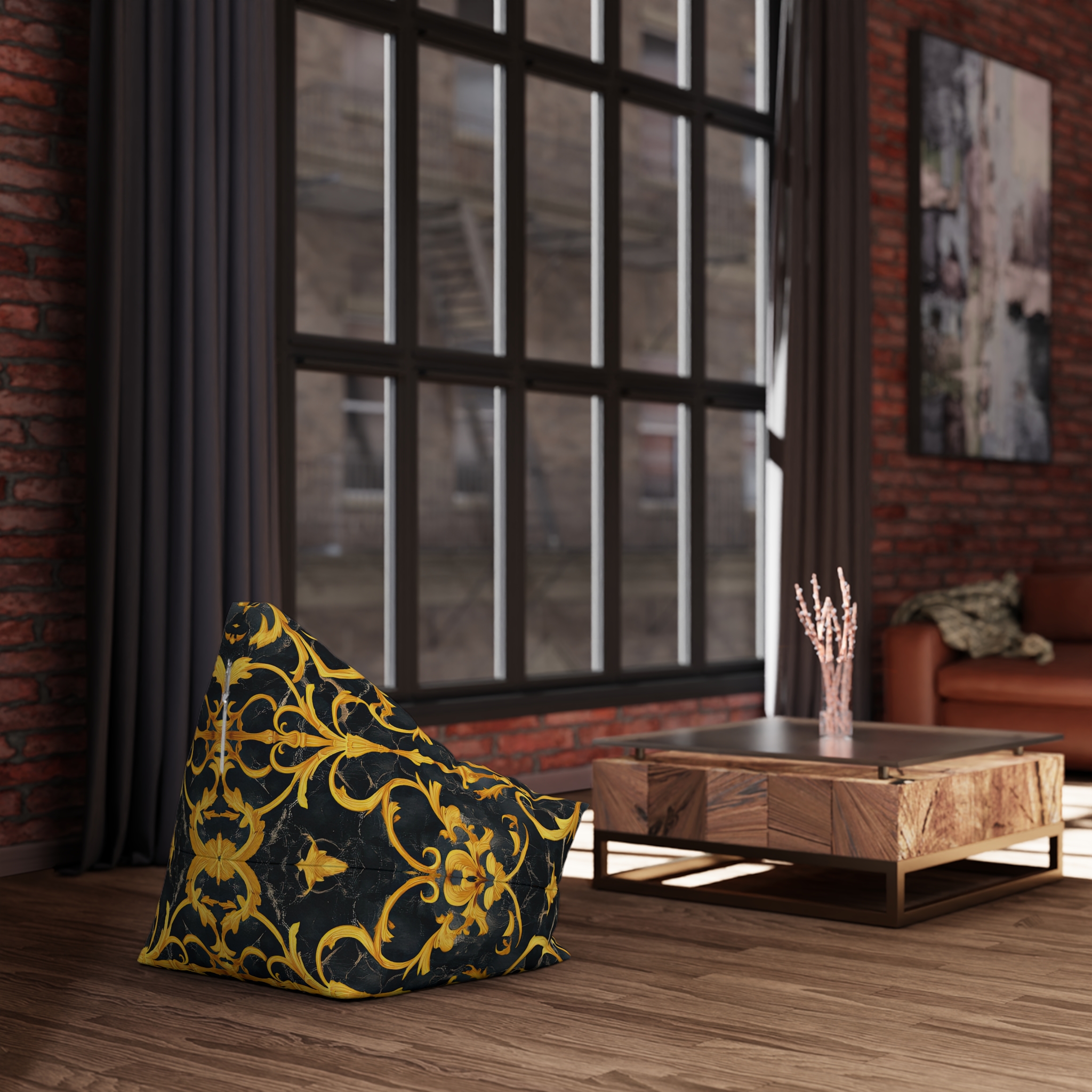 Elegant Baroque Bean Bag Chair Cover for Stylish Living Spaces - Image 14