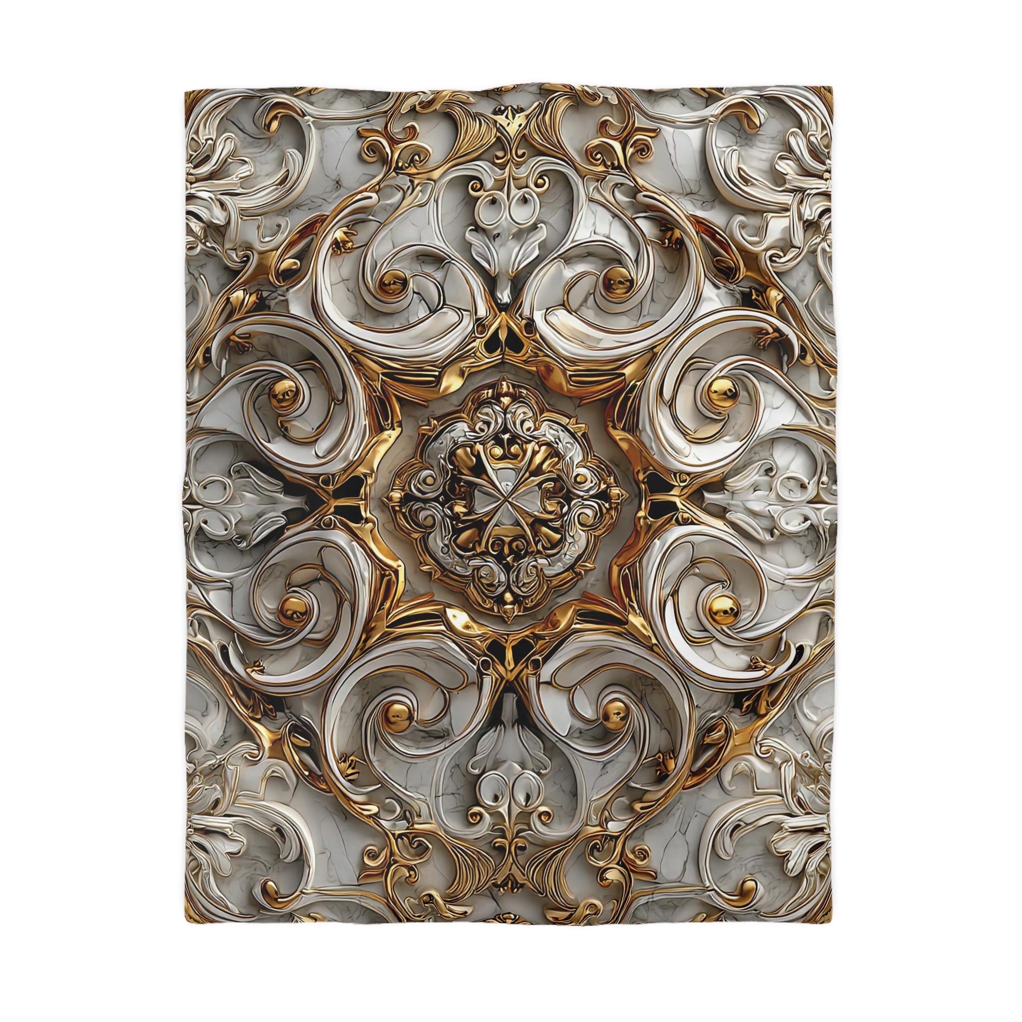 Luxurious Gold Swirl Microfiber Duvet Cover - Elegant Bedding for Home Decor - Image 4