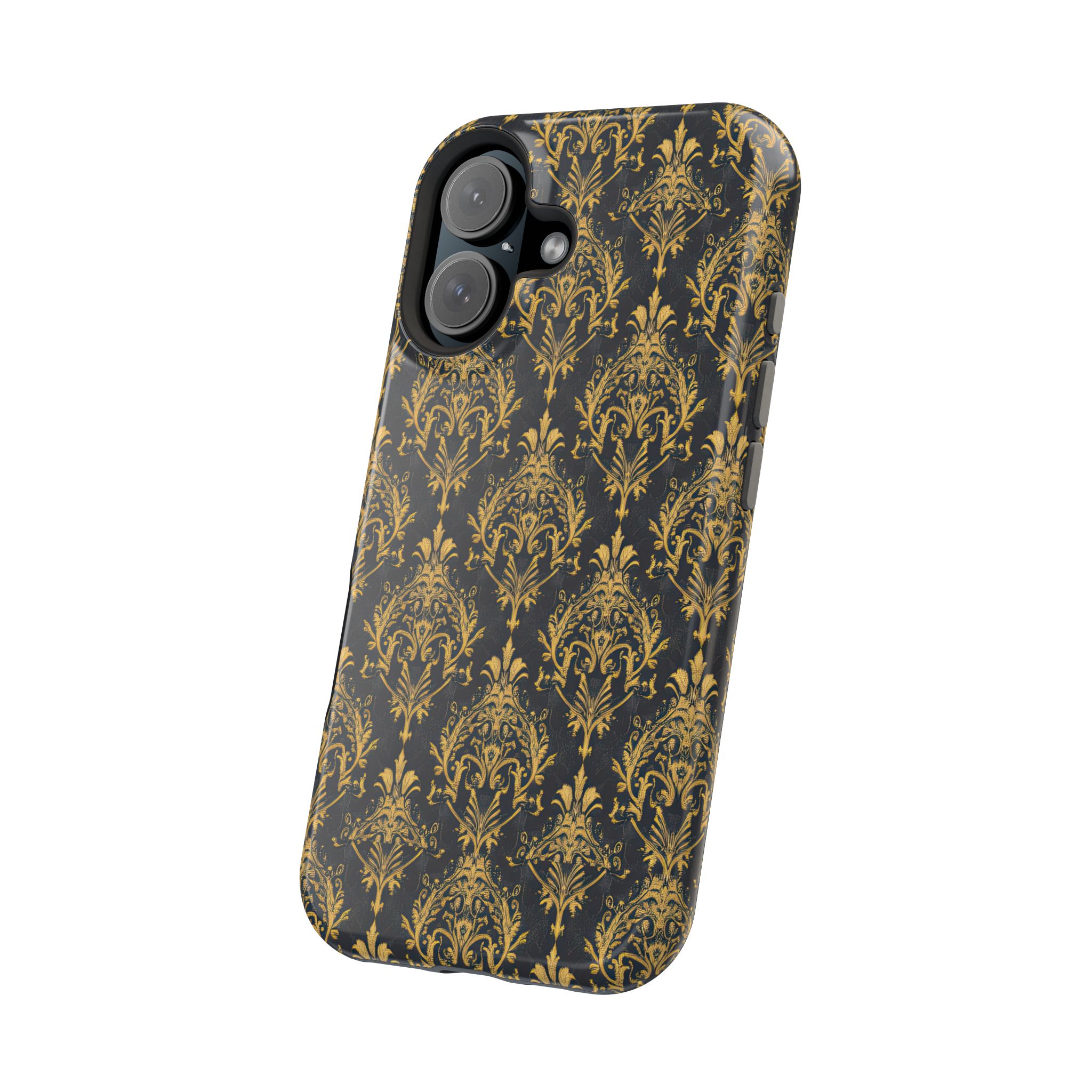Elegant Gold Floral Magnetic Tough Case - Stylish Protection for Your Phone - Image 102