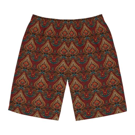 Men's Red Paisley Board Shorts