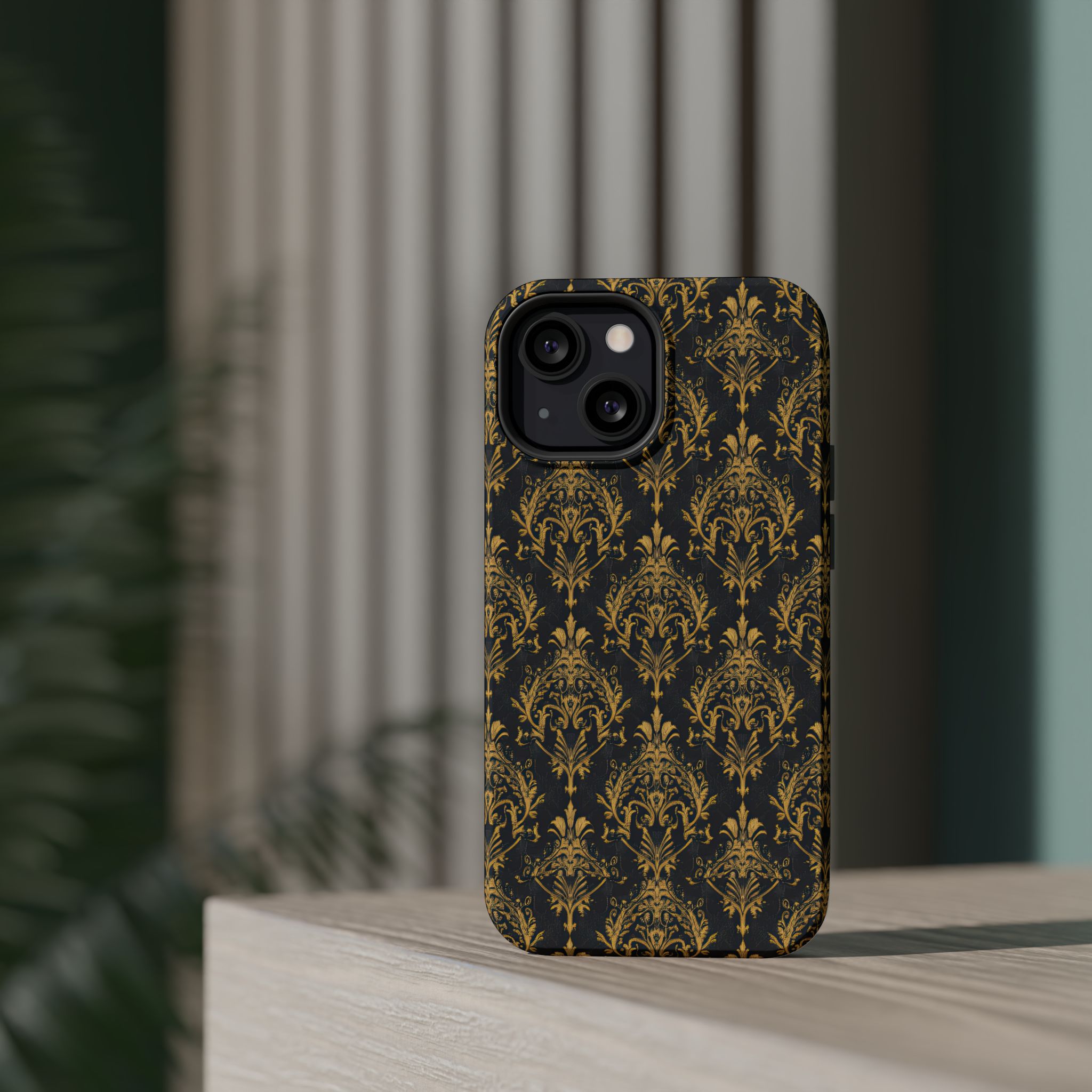 Elegant Gold Floral Magnetic Tough Case - Stylish Protection for Your Phone - Image 52