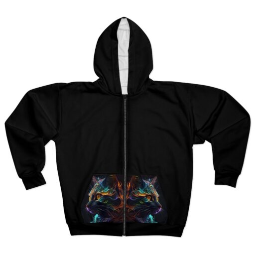Tripple Focused Kitty Zip Hoodie