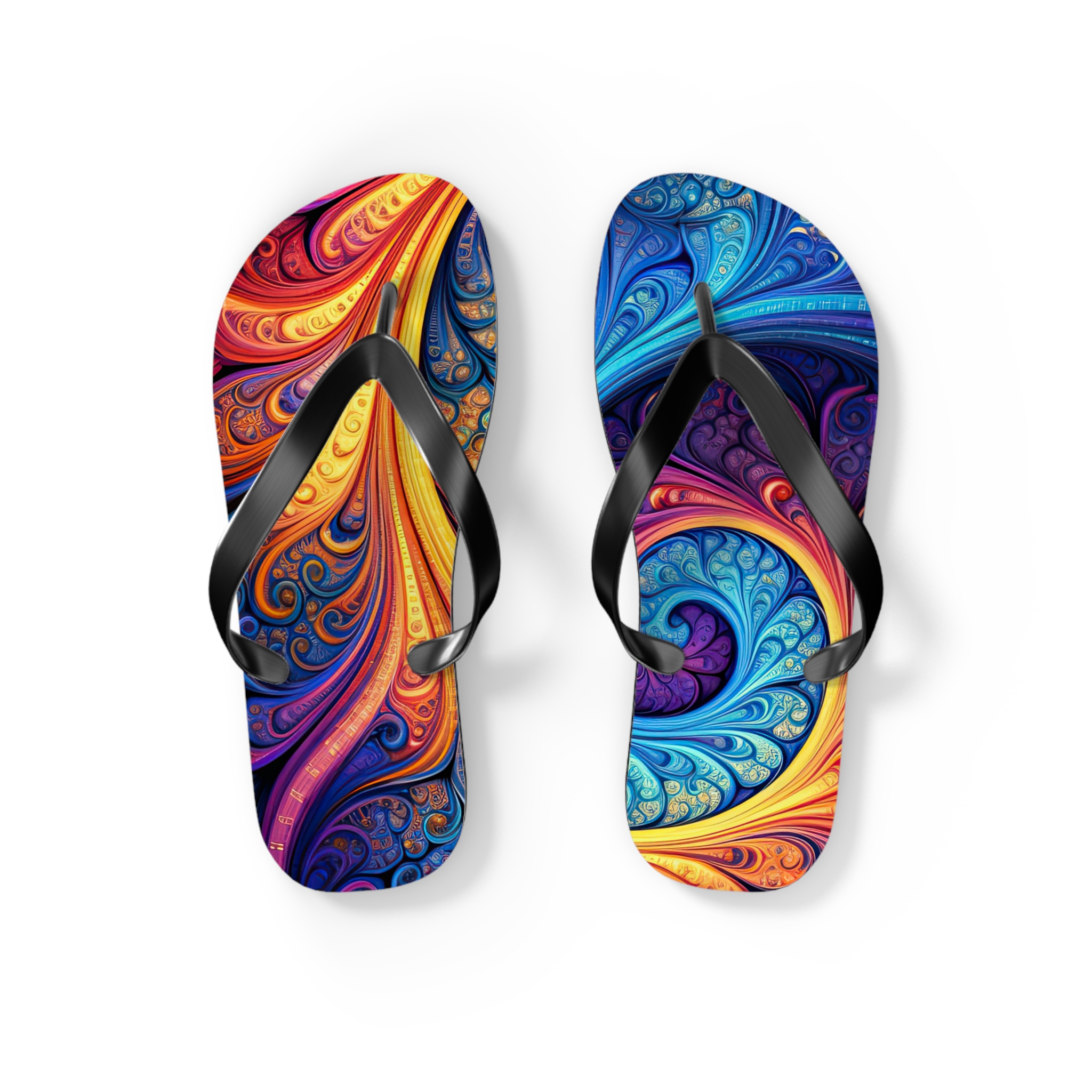 Swirling Flip Flops