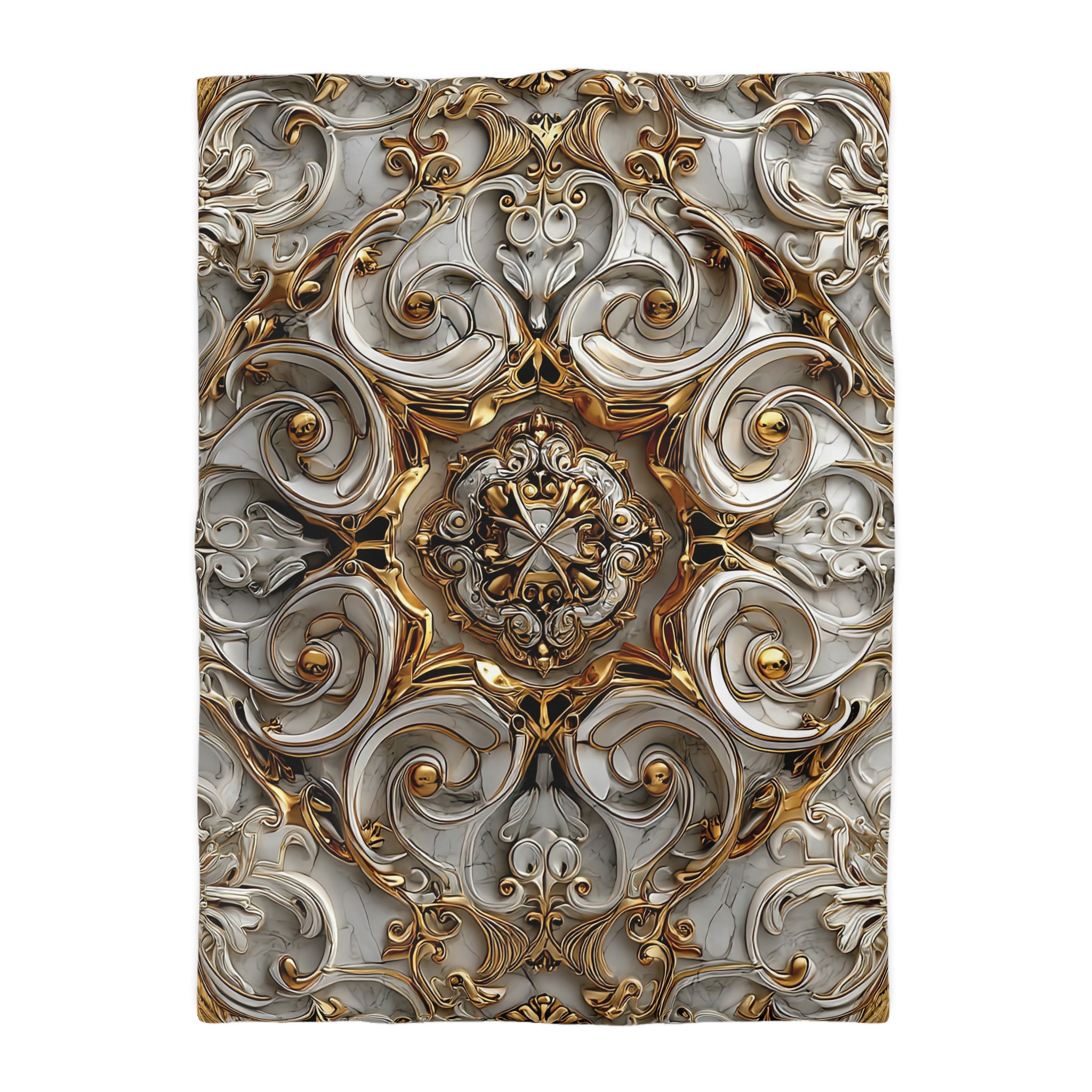 Luxurious Gold Swirl Microfiber Duvet Cover - Elegant Bedding for Home Decor - Image 10