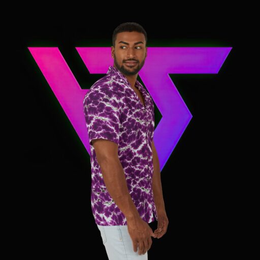 Purple pimp lightning Hawaiian Shirt - Perfect for Summer Getaways and Tropical Parties