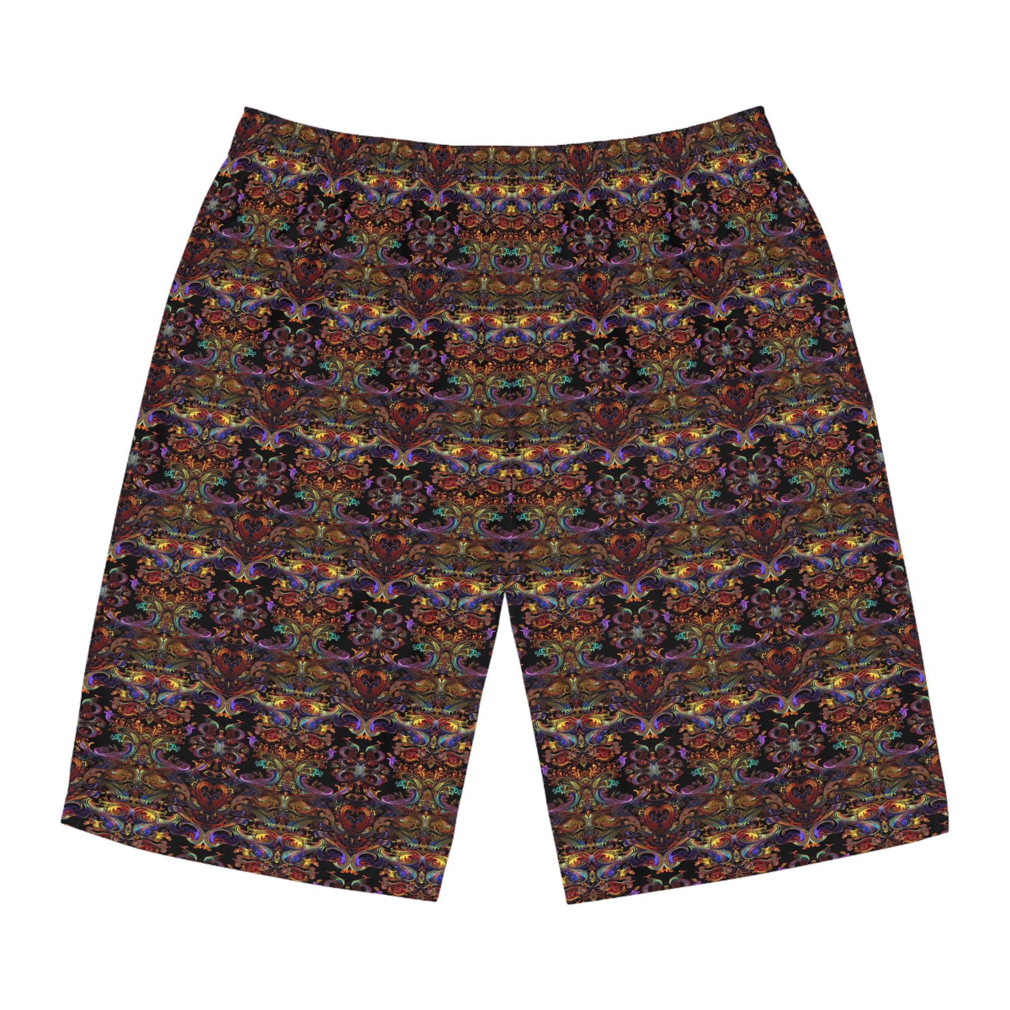 Men's Vibrant Pattern Board Shorts for Beach & Resort Wear - Image 2