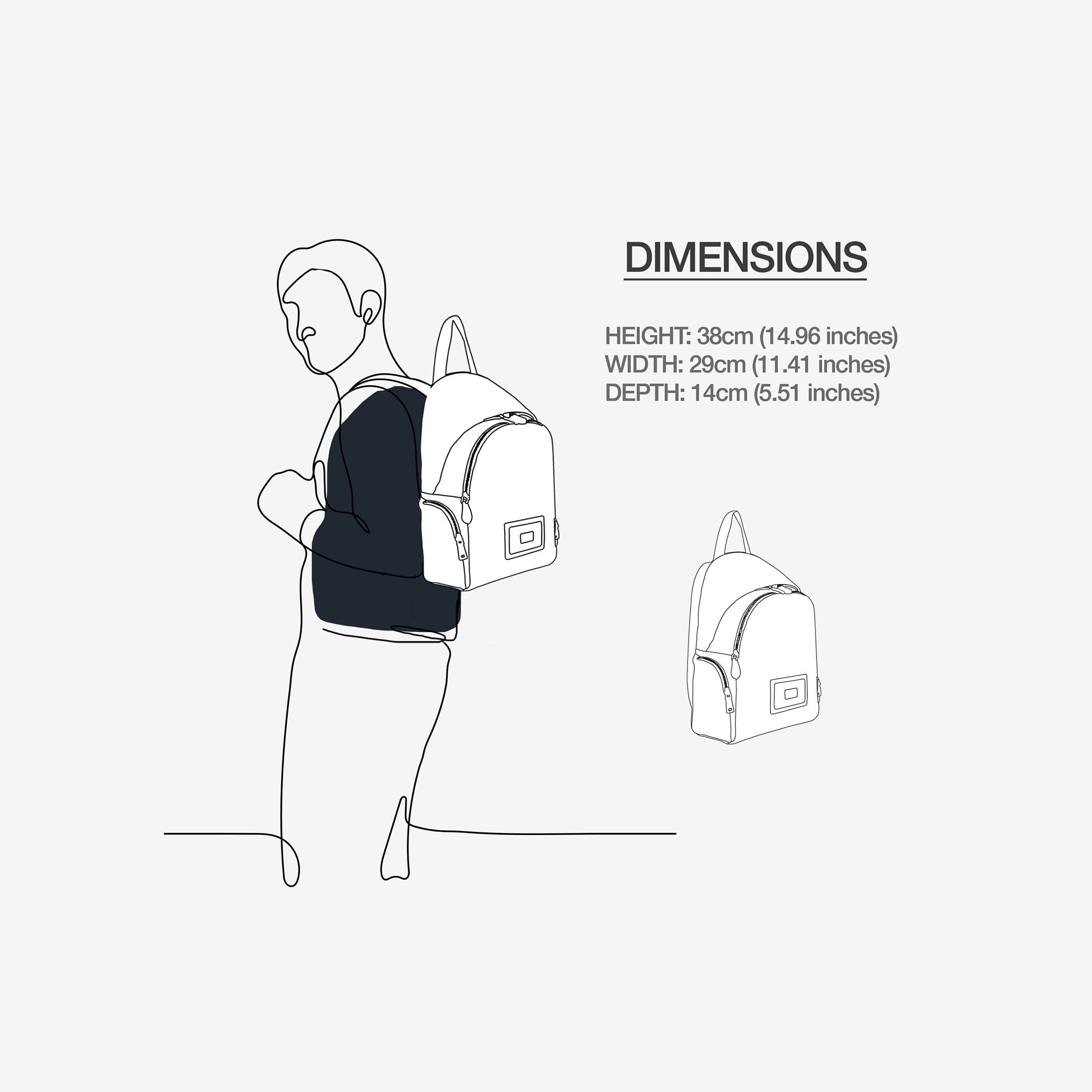 Multi-Pocket Designer Luxe Backpack - La Mia Dipendenza - Image 7
